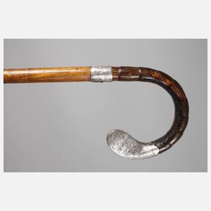 Spazierstock mit Silberknauf