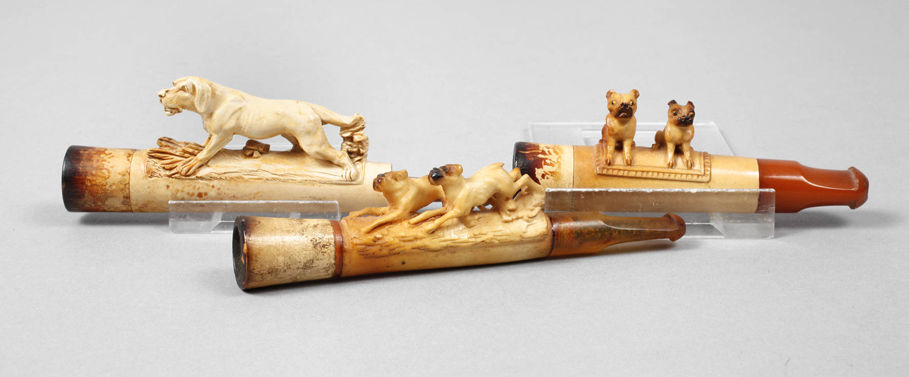 Drei Meerschaumpfeifen