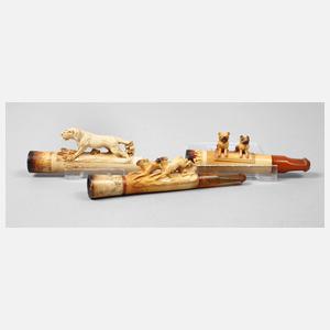Drei Meerschaumpfeifen