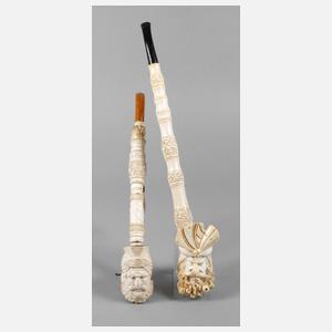 Zwei Meerschaumpfeifen