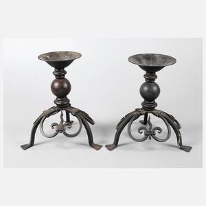 Paar Leuchter Schmiedeeisen