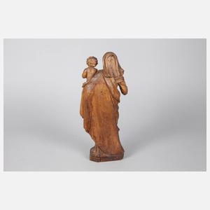Geschnitzte Madonnenplastik