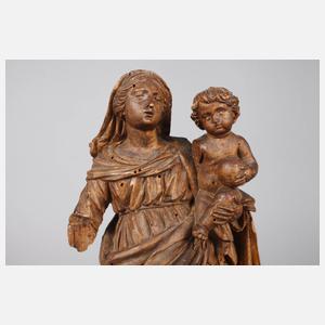 Geschnitzte Madonnenplastik