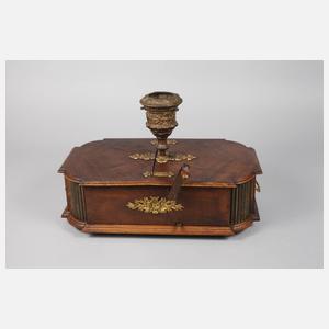 Plattenspieldose als Weihnachtsbaumständer