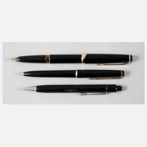 Drei Schreibgeräte Montblanc