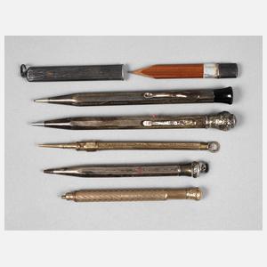 Sechs Silberbleistifte