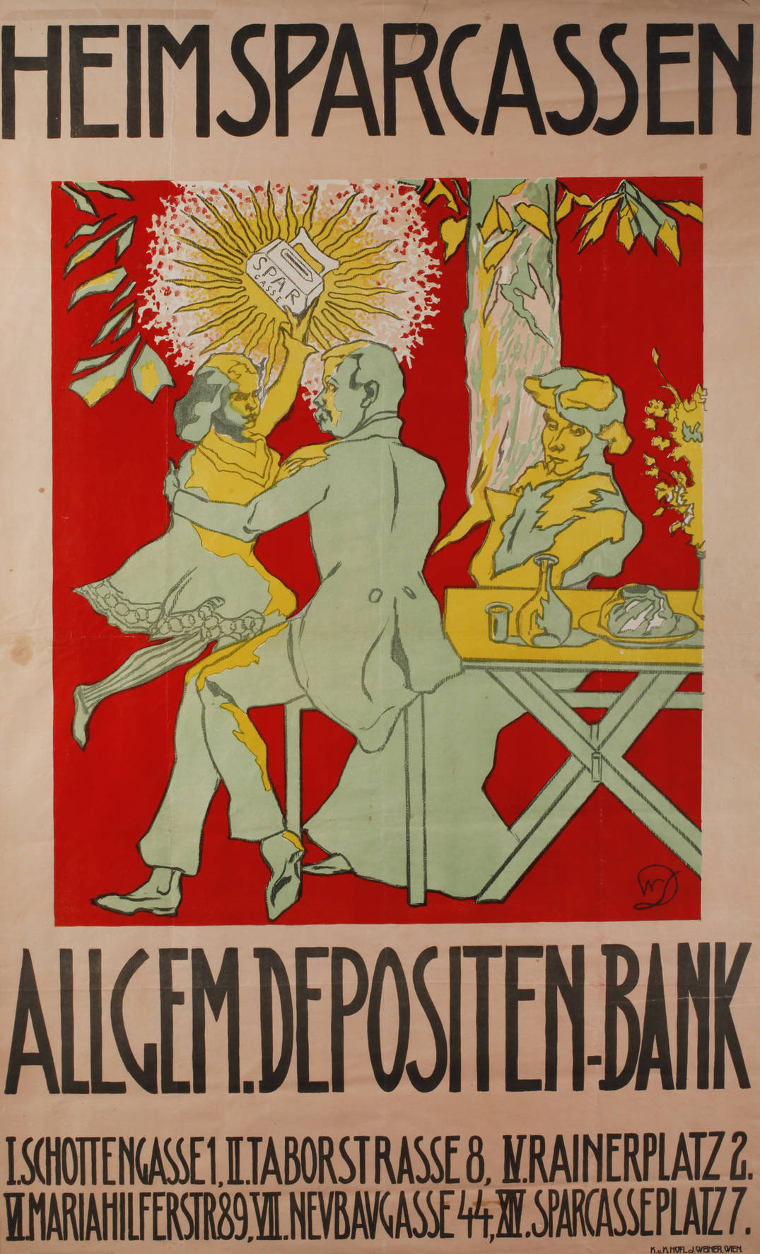 Werbeplakat Heimsparkassen