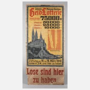 Werbeplakat Meissner Dombau Geld-Lotterie