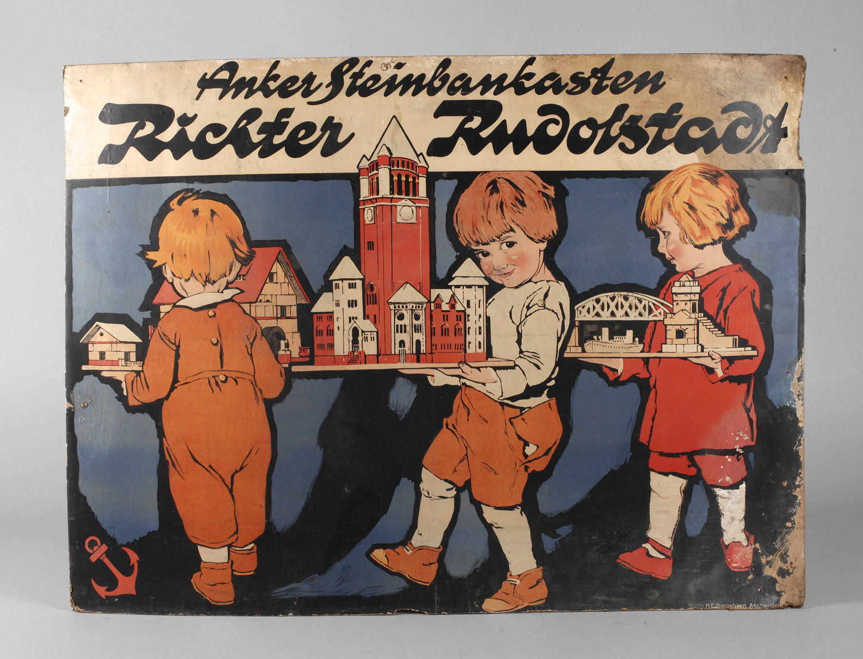 Werbetafel Anker Steinbaukasten