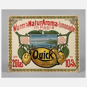 Werbeaufsteller ”Wurm´s Natur-Aroma-Limonade”