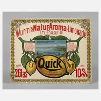 Werbeaufsteller ”Wurm´s Natur-Aroma-Limonade”111