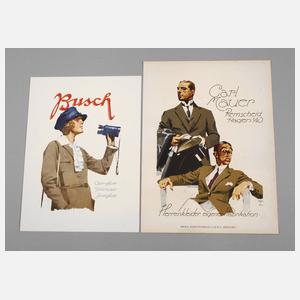 Zwei Werbeplakate Ludwig Hohlwein
