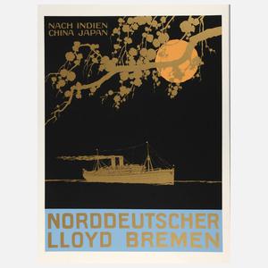 Werbeplakat Norddeutscher Lloyd Bremen