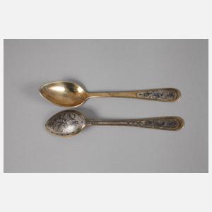 Russland sechs Kaffeelöffel im Etui