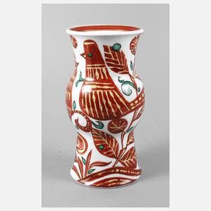 Vase mit Vogelmotiv