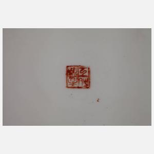 Paar Vasen und Zierteller Famille rose