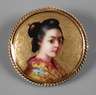 Brosche mit Miniaturmalerei