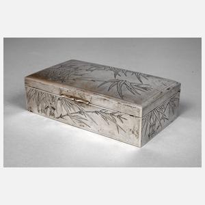 Versilberte Zigarrendose