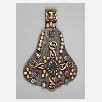 Anhänger besetzt mit Rubinen und Smaragden111