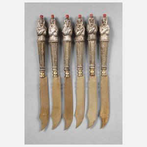 Sechs orientalische Obstmesser