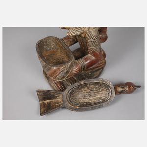 Zwei Teile Stammeskunst der Yoruba