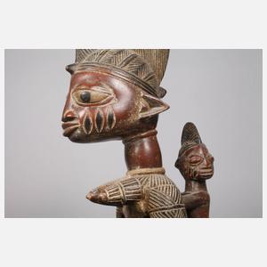 Zwei Teile Stammeskunst der Yoruba