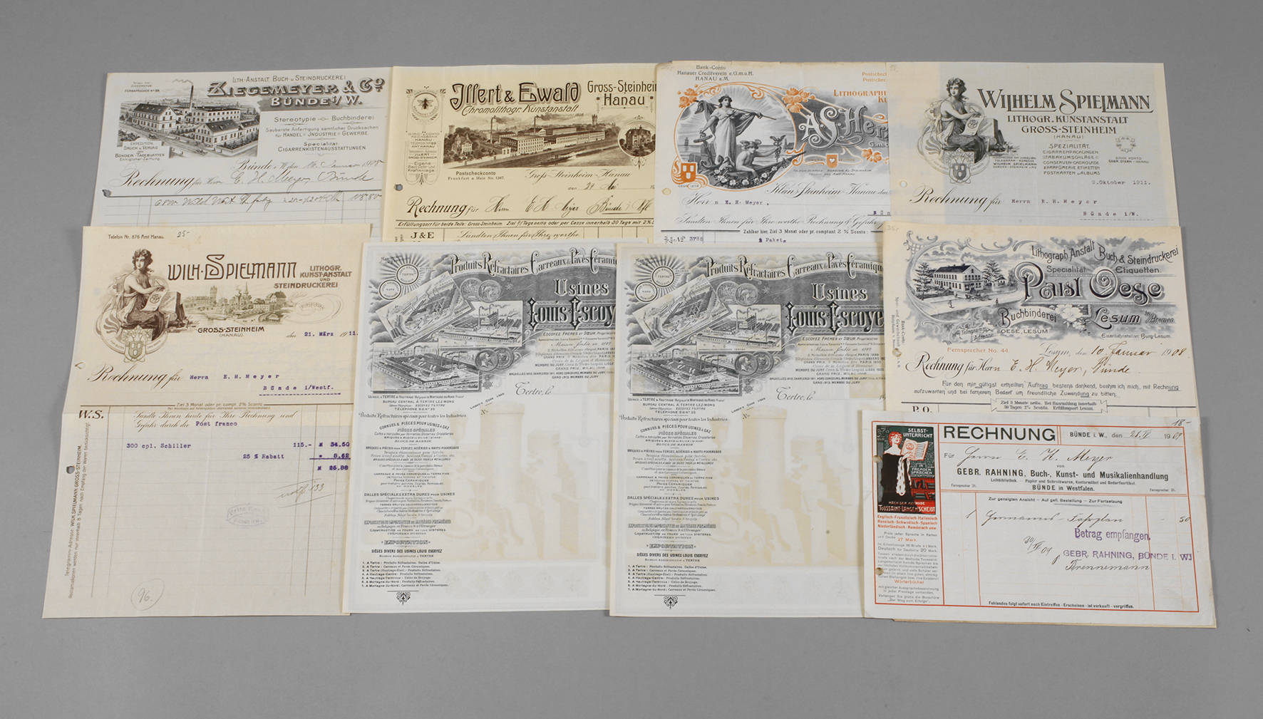 Sammlung Geschäftspapiere