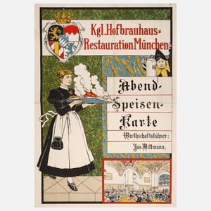 Menükarte Hofbrauhaus