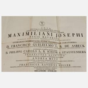 Doktorbrief der Universität Würzburg 1823