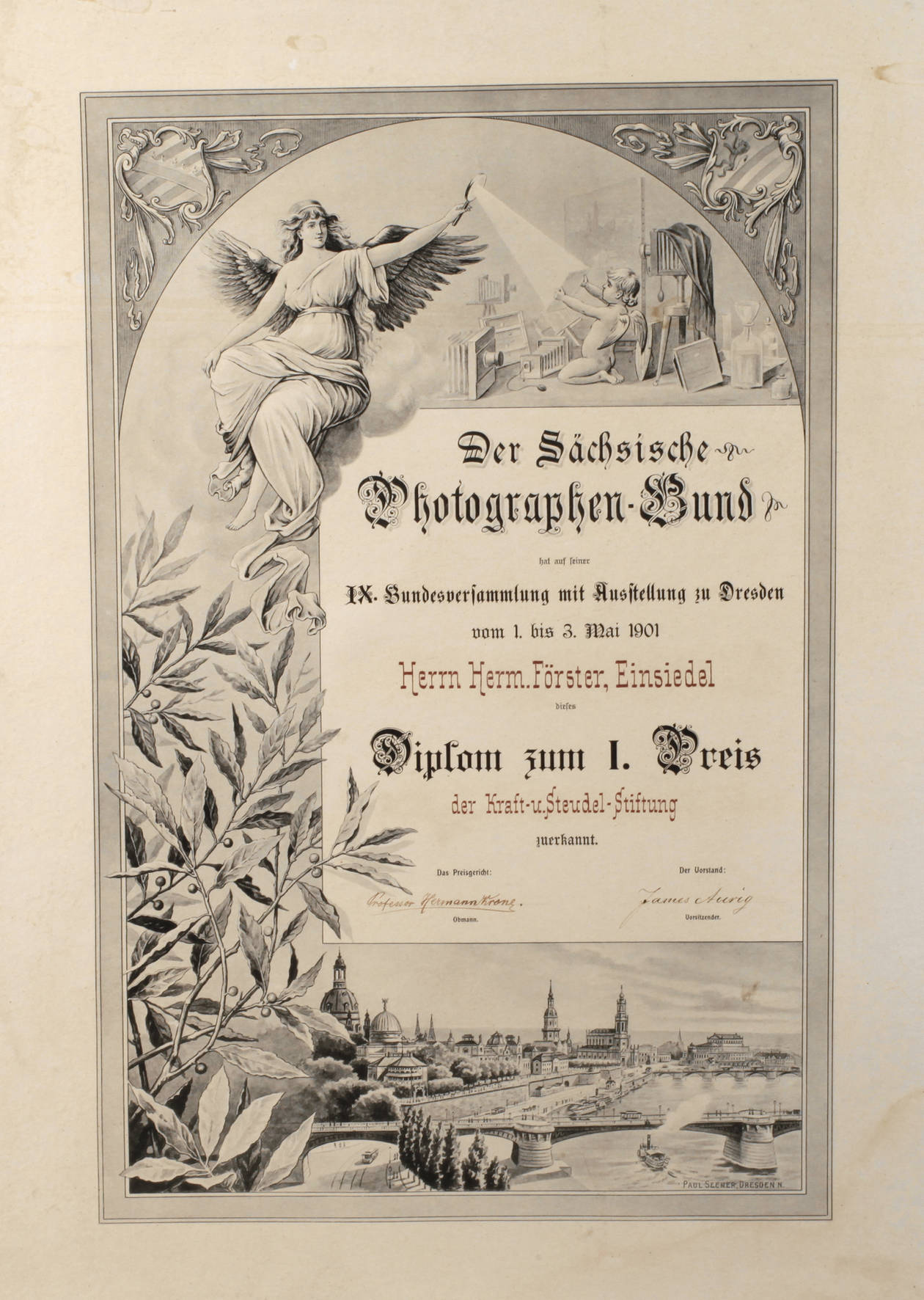 Urkunde Photographenbund 1901