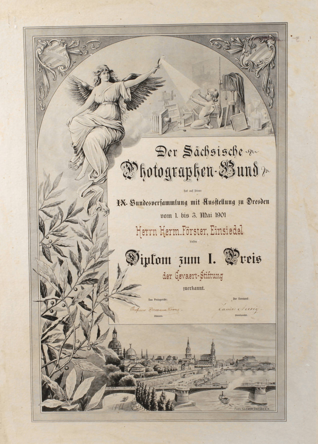 Urkunde Photographenbund 1901