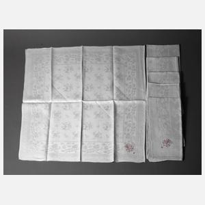 Sechs Servietten Wiesenblüherdekor