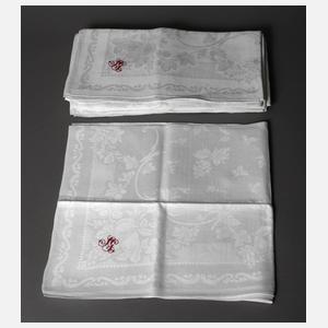 Acht Servietten Obstdekor