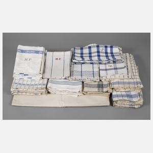 Großes Konvolut Küchentücher mit Farbstreifen