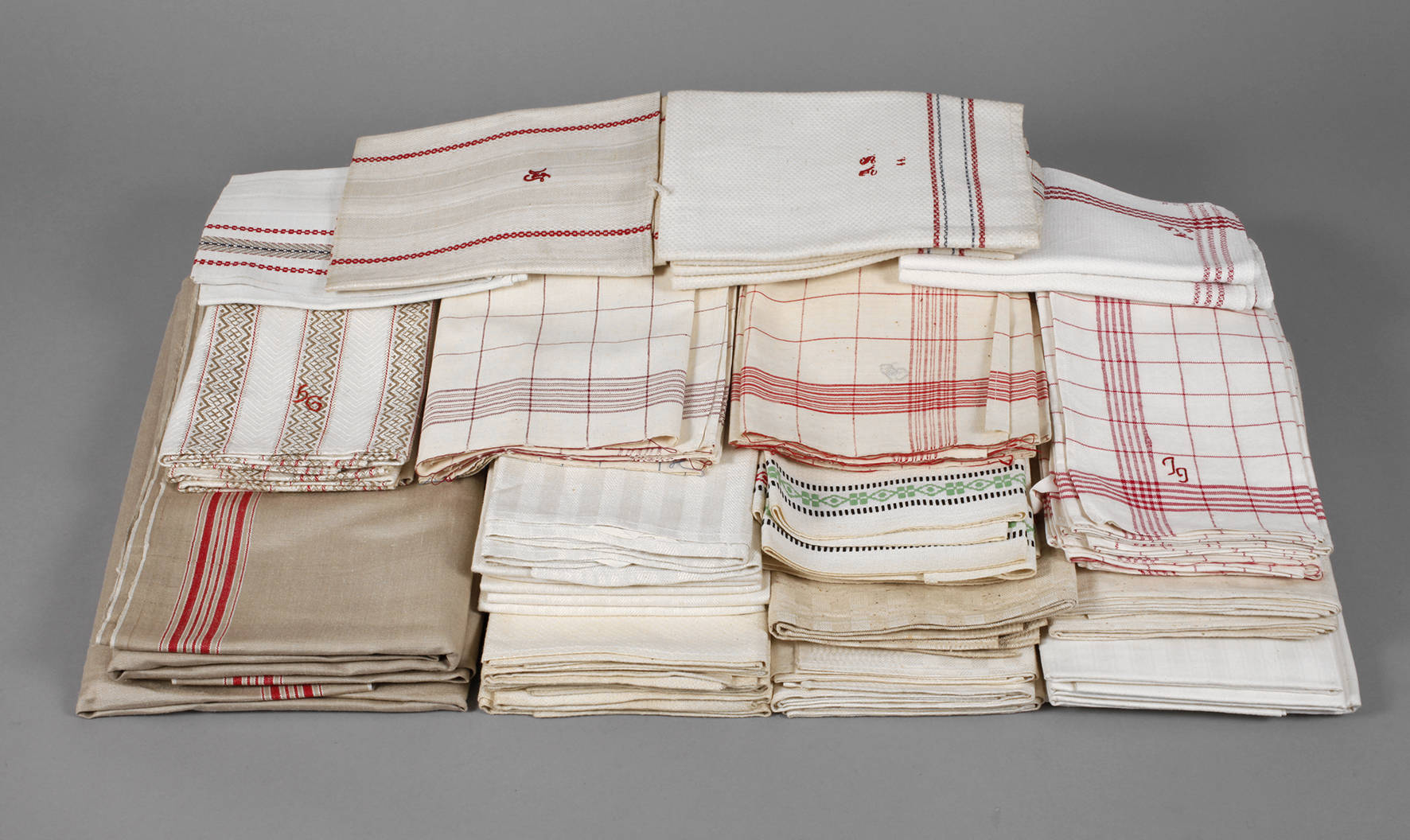 Großes Konvolut Küchentücher mit Farbstreifen