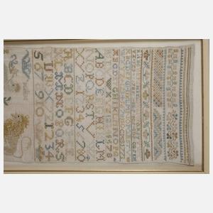 Langes Stickmustertuch ”1773”