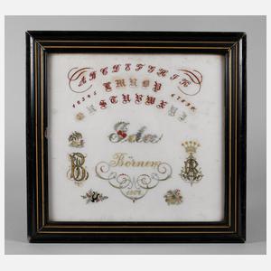 Stickmustertuch 1902