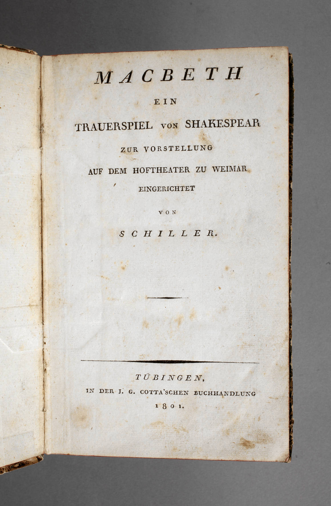 Friedrich Schiller Nachdichtung 1801