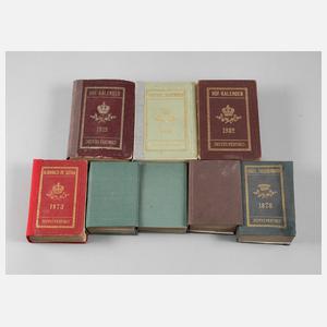 Konvolut Hofkalender Gotha 19. Jh.