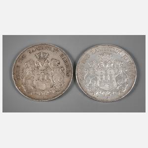 Zwei Münzen Hamburg