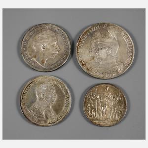 Vier Münzen Preußen