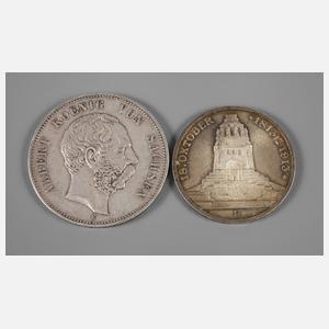 Zwei Münzen Sachsen
