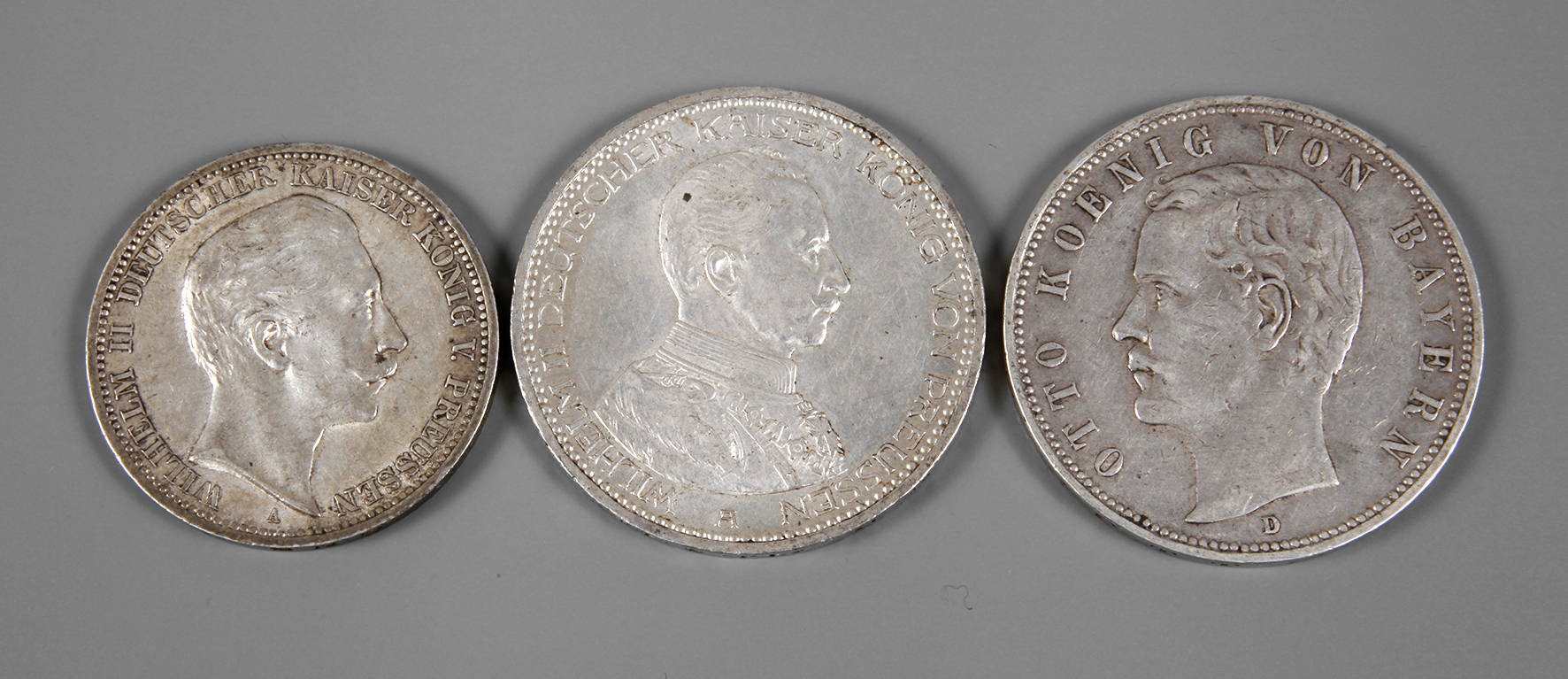 Drei Münzen Deutsches Reich
