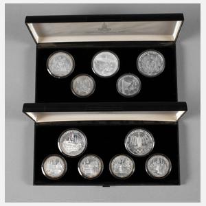 Zwei Münzsätze Olympiade Moskau