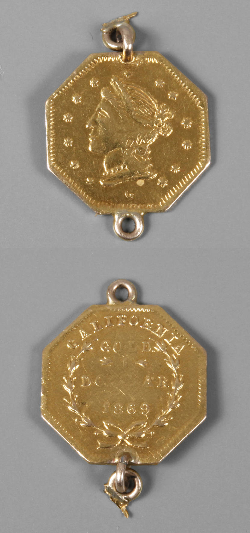 Kleine Goldmünze USA 1869