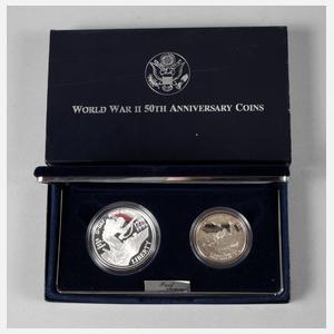 Zwei Gedenkmünzen USA