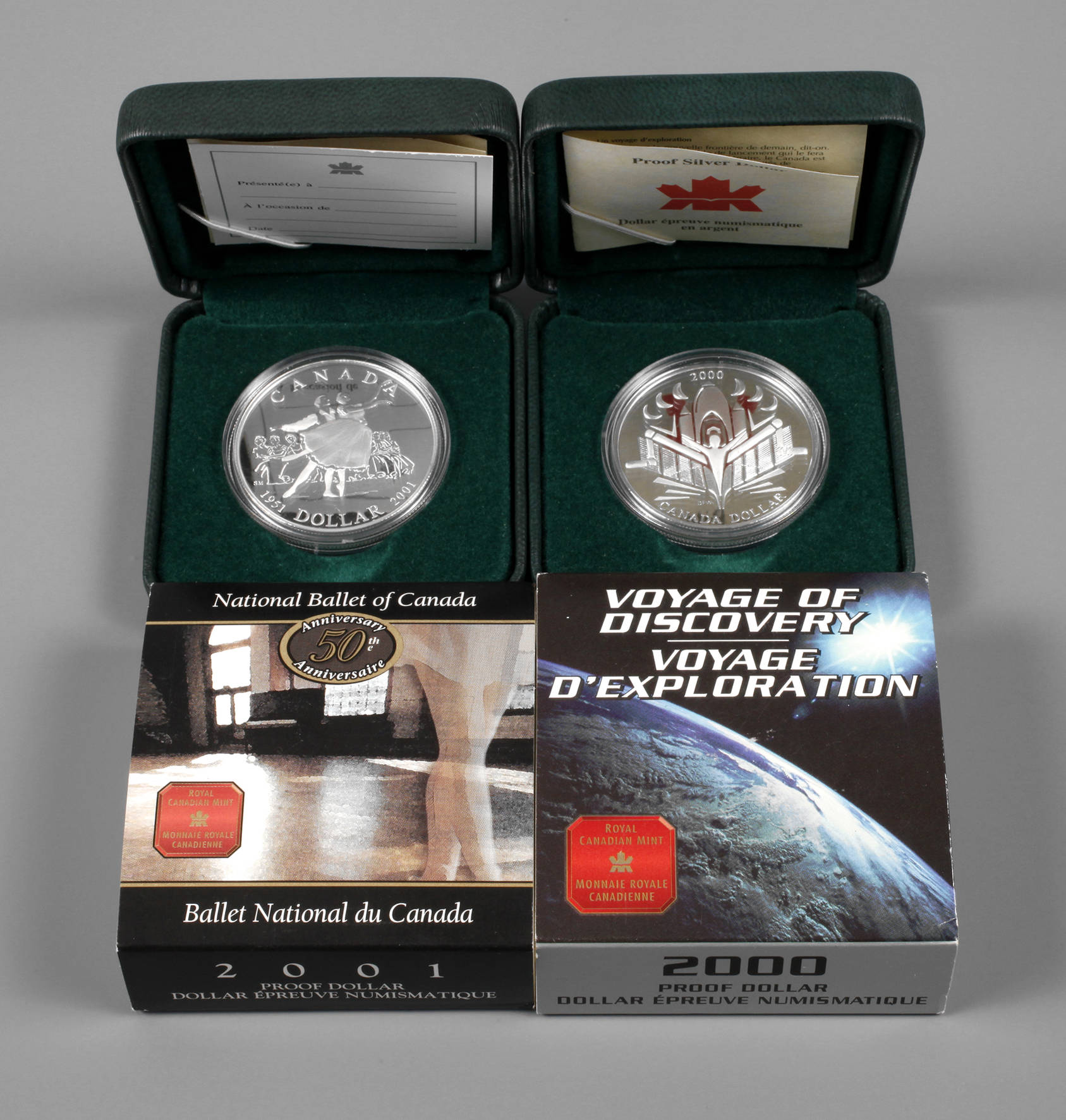 Zwei Silberdollar Kanada