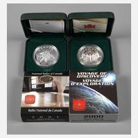 Zwei Silberdollar Kanada111