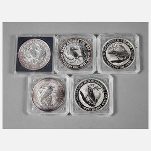 Fünf Silberdollar Australien