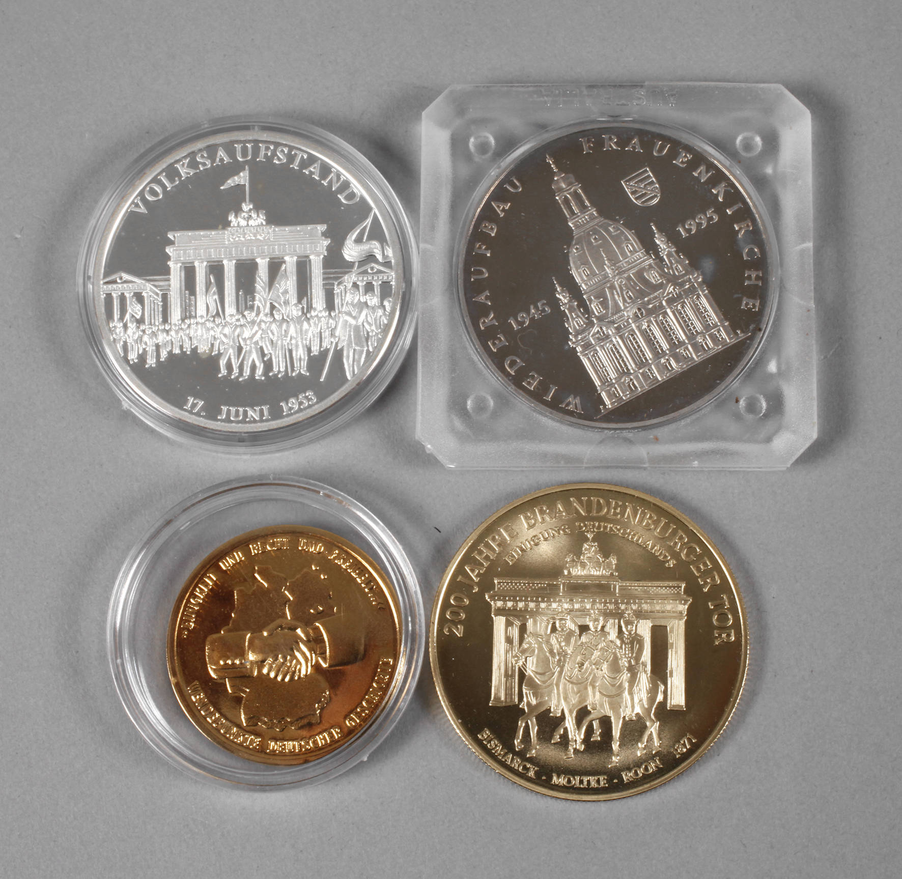 Vier Medaillen Deutsche Geschichte
